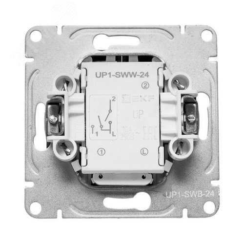 Эпика Механизм выключателя 2кл. с подсветкой черный EKF - фото 4