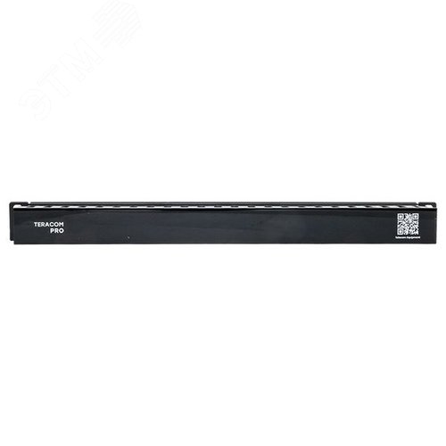Органайзер кабельный TERACOM PRO с крышкой 19'' 1U пластиковый черный - фото 2
