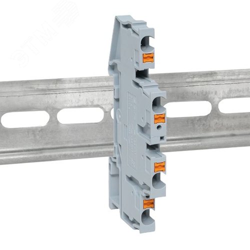 Клемма двухуровневая Push-in 4 мм2 4 вывода серая EKF - фото 2