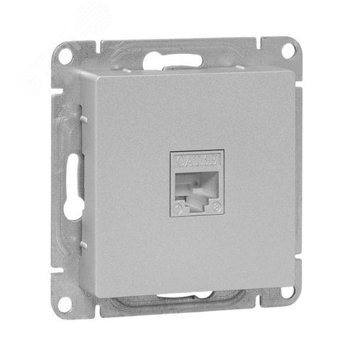 Эпика Механизм розетки RJ45 - 2шт (cat5) алюминий EKF - фото 1