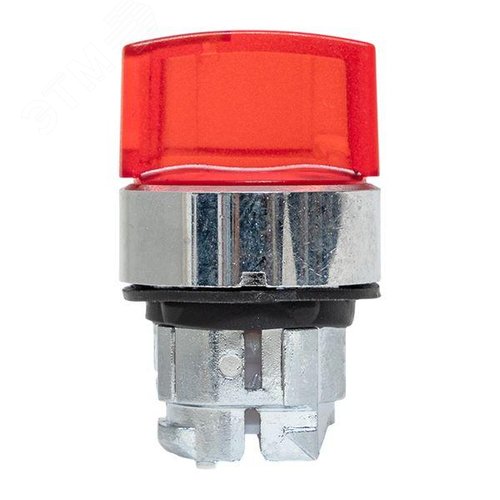 Исполнительный механизм переключателя SА4 красный на 3 положения возвратный без фиксации, с подсветкой с короткой ручкой IP65 - фото 6