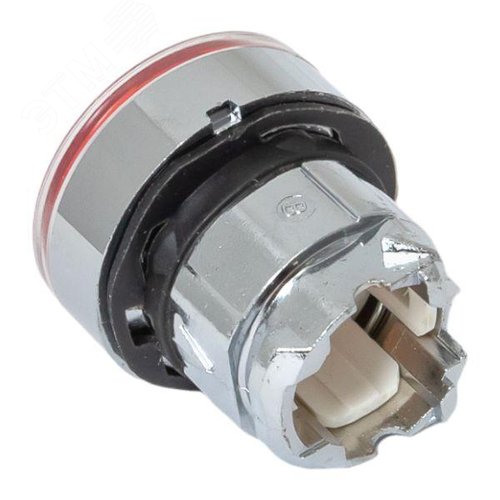 Исполнительный механизм кнопки XB4 красный плоский возвратный без фиксации, с подсветкой - фото 5