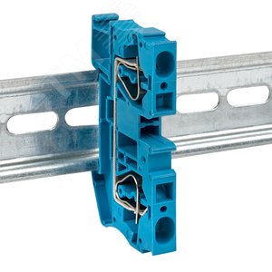 Клемма проходная пружинная ST 4 мм2 синяя EKF - фото 3