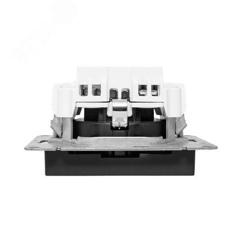 Эпика Механизм розетки 16А с заземлением со шторками черный EKF - фото 6