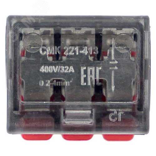 Клемма СМК 221-413 с рычагом 3 отверстия блистер (20шт.) EKF - фото 7