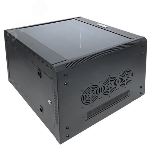 Шкаф настенный 19' TERACOM PRO 12U 600х450 мм дверь стеклянная с замком-ручкой чёрный - фото 11