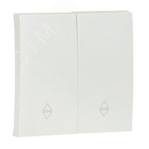 Валенсия лицевая панель выключателя 2-кл. проходного 10А жемчуг - фото 1