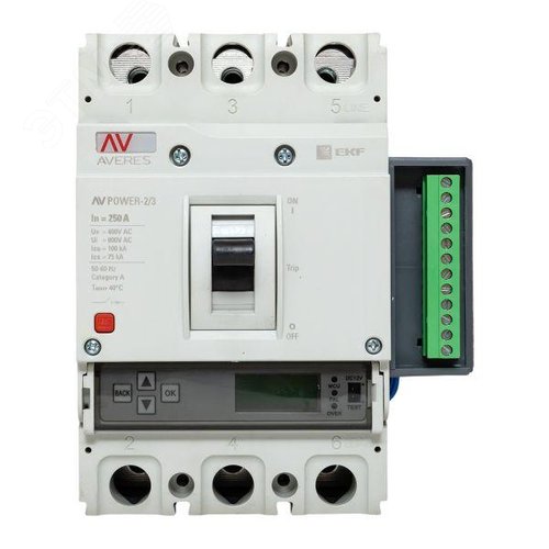 Выключатель автоматический AV POWER-2/3 250А 100kA ETU6.2 AVERES - фото 2