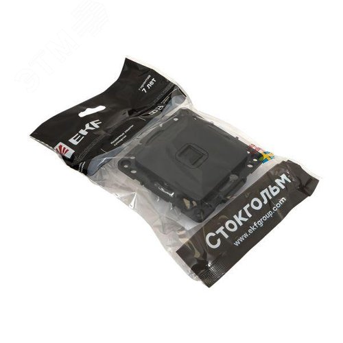 Стокгольм Механизм Розетки RJ-45 1-местной черный - фото 8
