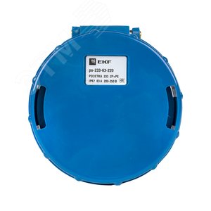 Розетка кабельная 63А 2Р+Е IP44 переносная 220В 233 - фото 3