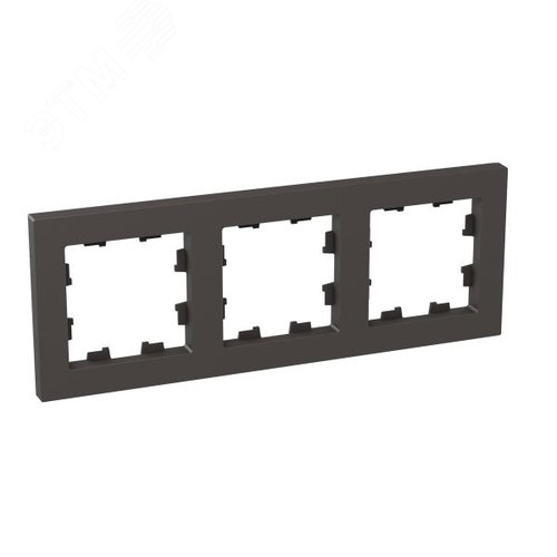 Рамка 3-местная мокко.  пластик Эпика EKF - фото 2