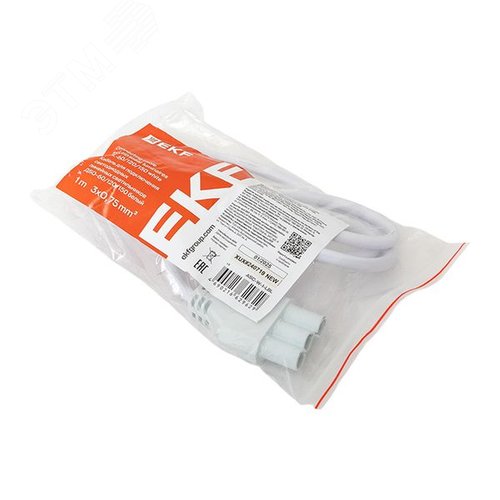 Кабель для подключения светодиодных линейных светильников ДБО-60/120/150 белый 1 метр 3x0,75 мм2 - фото 5