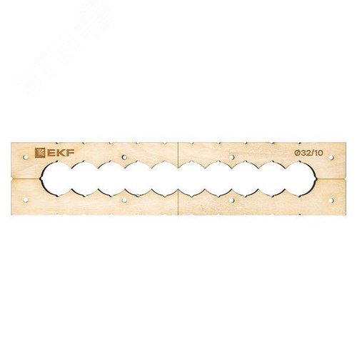 Шаблон для групповых отверстий c 10 отв. диам. 32 мм EKF Expert - фото 2