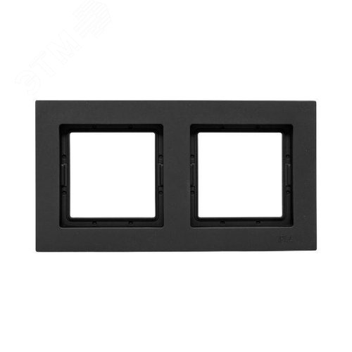 Эпика Рамка 2-местная IP44 черный пластик EKF - фото 2