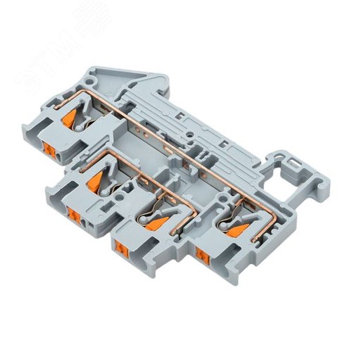 Клемма двухуровневая Push-in 2.5 мм2 4 вывода серая EKF - фото 8