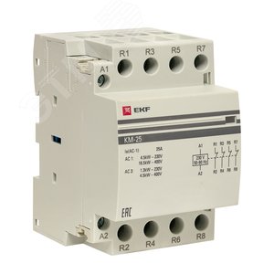 Контактор модульный КМ 25А 4NC (3 мод.) PROxima - фото 1