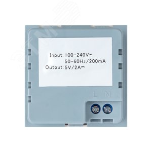 Розетка USB, сила тока 2.1 А (2 гнезда) без индикатора - фото 3