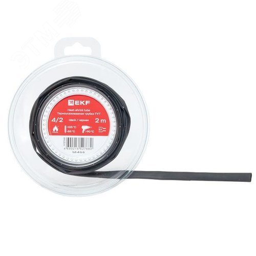 ТУТ нг 4/2 черная ролик 2 м EKF - фото 4