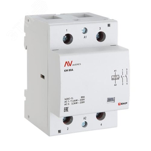 Изображение товара Контактор модульный КМ 63А 4NC 24VAC (3 мод.) AVERES (шт)