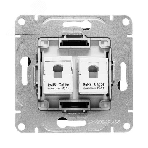 Эпика Механизм розетки RJ45 - 2шт (cat5) черный EKF - фото 4
