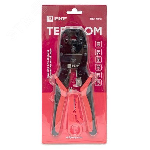 Кримпер для обжима и зачистки витой пары TERACOM TRC-NT12 EKF - фото 9