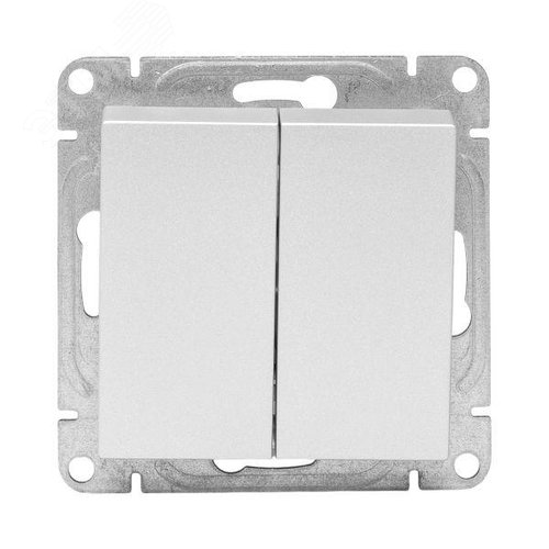 Эпика Механизм выключателя 2кл. кнопочный алюминий EKF - фото 2