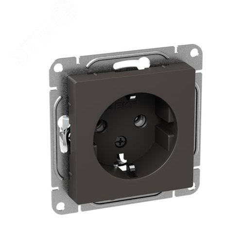 Механизм розетки  16А  с заземлением  без шторок  мокко Эпика EKF - фото 2
