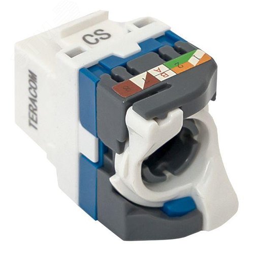 Модуль Keystone TERACOM CS Cat.5E неэкранированный 110 IDC 180 градусов самозажимной (Toolless) серый - фото 7