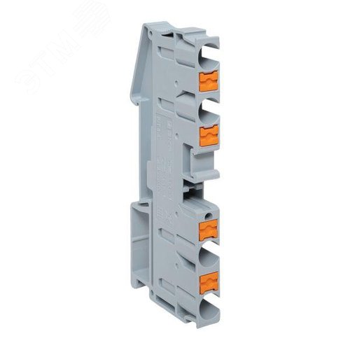Клемма Push-in 6 мм2 4 вывода серая EKF - фото 1