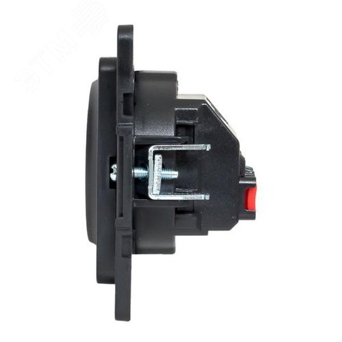 Стокгольм Механизм Розетки 1-местной с/з 16А черный с защ. штор. - фото 5