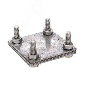 Зажим полоса 40 - полоса 40 3 пластины 70x70мм Ni PROxima - фото 2