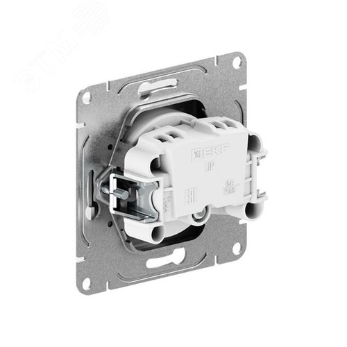 Механизм розетки  16А  без заземления  со шторками  кремовый Эпика EKF - фото 3