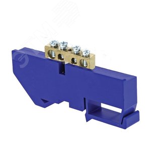 Шина нулевая N 63.04 изолятор на DIN-рейку (латунь) - фото 2