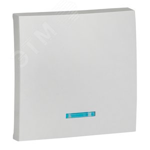 Валенсия лицевая панель выключателя 1-кл. с индикатором 10А сталь - фото 1