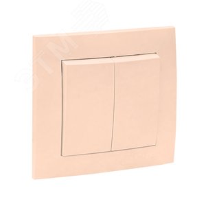 Валенсия выключатель 2-кл. 10А кремовый - фото 2