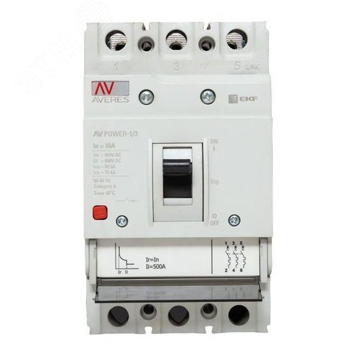 Выключатель автоматический AV POWER-1/3  16А 80kA TR AVERES - фото 3