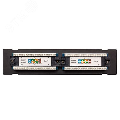 Патч-панель настенная TERACOM PRO Cat.5E неэкранированная UTP 12 портов RJ-45 Dual IDC - фото 5