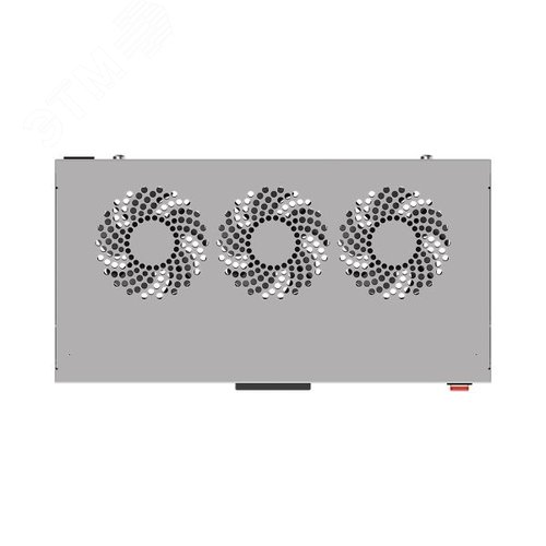 Блок охлаждения TERACOM PRO 1U 3 вентилятора с выключателем и электронным термостатом серый - фото 2