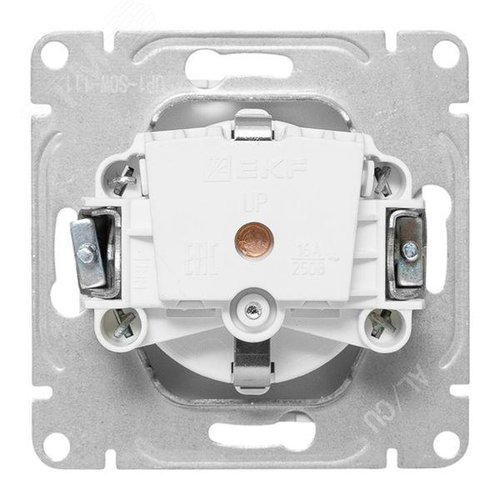 Эпика Механизм розетки 16А с заземлением со шторками белый EKF - фото 4