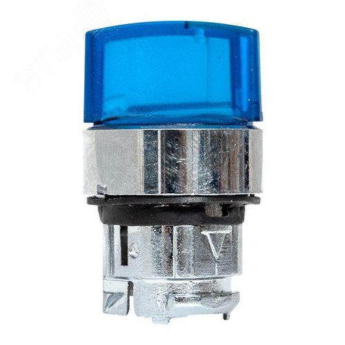 Исполнительный механизм переключателя S4 синий на 2 положения с фиксацией, с подсветкой с короткой ручкой IP65 - фото 4