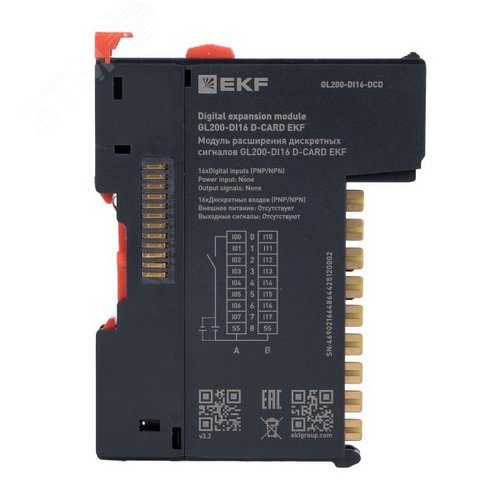 Модуль расширения дискретных сигналов GL200-DI16 D-CARD - фото 8