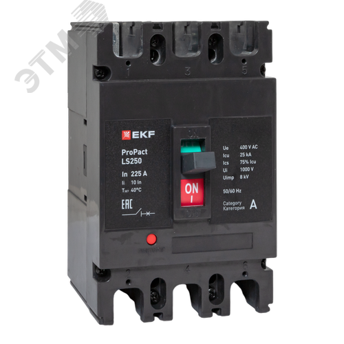 LS250 25кА 3P 225А ProPact EKF - фото 1