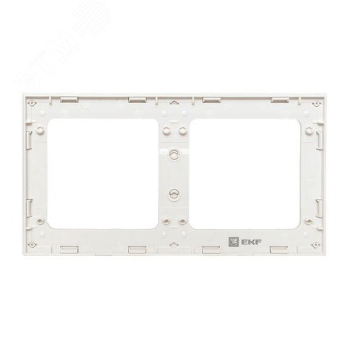 Стокгольм Рамка 2-местная белая - фото 4