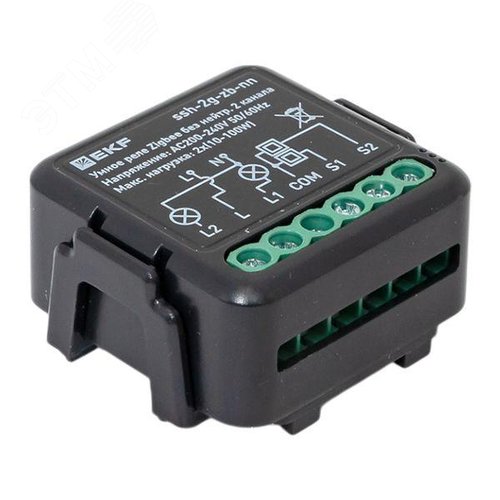 Умное реле в подрозетник 2-канальное без нейтрали Zigbee EKF Connect Select - фото 8