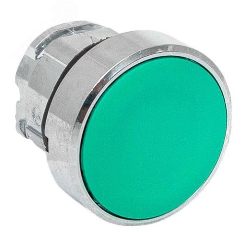 Исполнительный механизм кнопки XB4 зеленый плоский возвратный без фиксации, без подсветки IP65 - фото 1