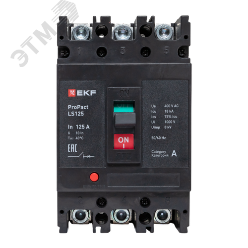 LS125 18кА 3P 125А ProPact EKF - фото 2