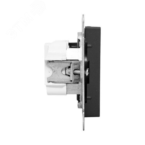 Эпика Механизм розетки 16А без заземления со шторками черный EKF - фото 3