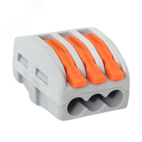 Клемма СМК 222-413 с рычагом 3 отверстия 0,08-2,5(4,0) мм2 EKF - фото 9