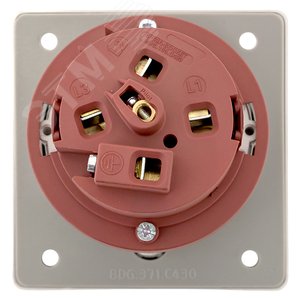 Розетка стационарная внутренняя угловая 4342 3Р+РЕ 63А 380В IP67 PROxima - фото 4