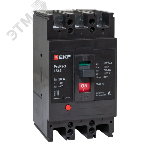 LS63 15кА 3P 20А ProPact EKF - фото 1
